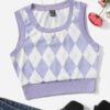 Tops con diseño de cuadro multicolor - Imagen 8