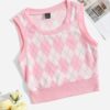 Tops con diseño de cuadro multicolor - Imagen 6