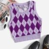 Tops con diseño de cuadro multicolor - Imagen 2
