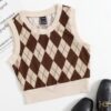 Tops con diseño de cuadro multicolor - Imagen 7